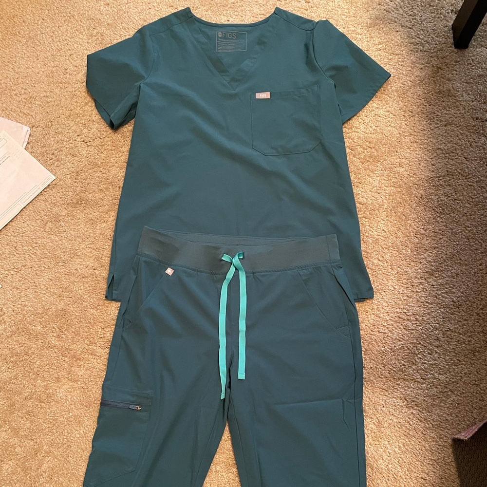 Figs FIONlite Caribbean Blue scrub set small